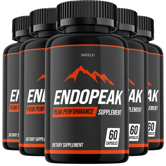 (5 Pack) Endopeak for Men, Endo Peak Advanced Performance Supplements, EndoPeak Performance 24, EndoPeek Reviews (300 Capsules)