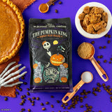 Bones Coffee Company Pumpkin King Flavored Ground Coffee Beans Pumpkin Pecan Praline | 12 oz Arabica Low Acid Coffee | Gourmet Coffee From Disney Tim Burton's The Nightmare Before Christmas (Ground)