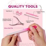 modelones Cuticle Remover and Cuticle Oil Kit- Cuticle Care Kit with Nail Strengthener & Cuticle Oil Cuticle Trimmer Set Cuticle Softener & Moisturize Manicure Kit for Nail Salon Home Use