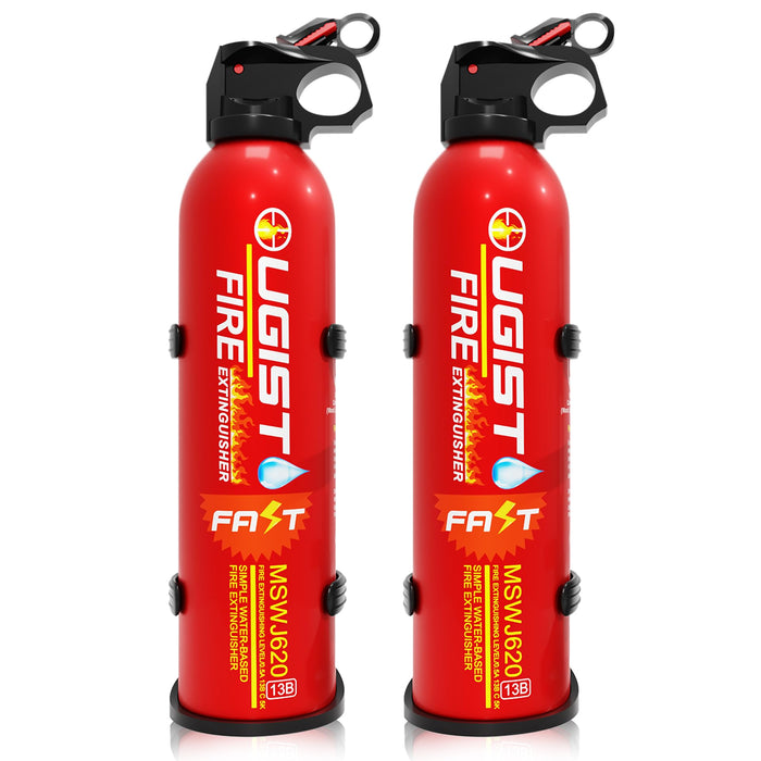 Ougist Fire Extinguisher for Home 620ml 2 Count,Can Prevent Re-lgnition,Best Suitable for Vehicle The House Car Truck Boat Kitchen Water-Based Fire Extinquishers