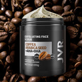 Face Scrub for Men, Facial Scrub for Deep Exfoliating, Cleansing, Removing Blackheads, Ingrown Hairs, Pre-shave Soften, Organic Formulated with Coffee Extract, AHA and BHA Face Exfoliator (9 oz)