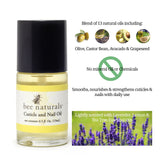 Bee Naturals Nail & Cuticle Care Kit - Vitamin E Enriched Oil for Repair & Revitalization - Manages Dryness, Splitting, Hangnails - Lavender, Lemon, Tea Tree Scent Cruelty-free