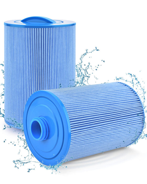 PACETAP Spa Filter Replacement for Pleatco PWW50P3, Unicel 6CH-940, Filbur FC-0359, Waterways 817-0050, 2 Pack 1 1/2" Coarse Thread Spa Hot Tub Filter for Waterway Vita Aber, Viking (Premium Blue)