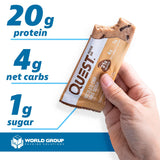 8 QUEST Protein Bars Variety Pack | (2) Chocolate Peanut butter + (2) Double Chocolate Chunk + (2) Cookies & Creme + (2) Chocolate Chip Cookie Dough by World Group Packing Solutions