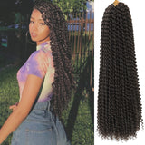 Passion Twist Hair Dark Brown 24 Inch 8 Packs Water Wave Crochet Hair For Women Passion Twists Braiding Hair Long Bohemian Crochet Braids Synthetic Hair Extension (24 Inch, 4#)