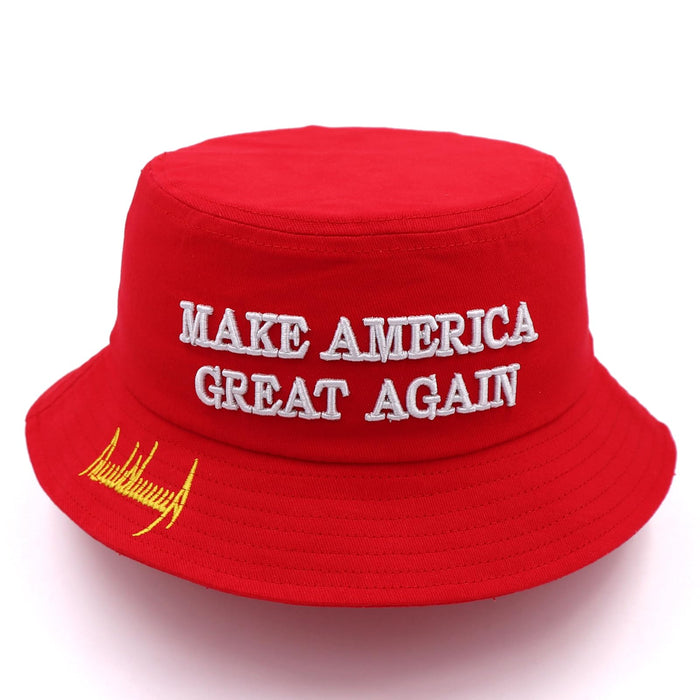 Trump 2024 45-47 MAGA Bucket Hats for Men Women,Donald Trump Bucket Hat Make America Great Again Baseball Caps 3D Embroidery MAGA Trump Hat