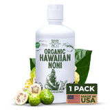 Healing Noni - 1-Pack Plastic Bottle 32oz - 100% Pure Hawaiian Organic Noni Juice - All-Natural Unsweetened Fresh Fruit - Farm Direct - USDA Certified