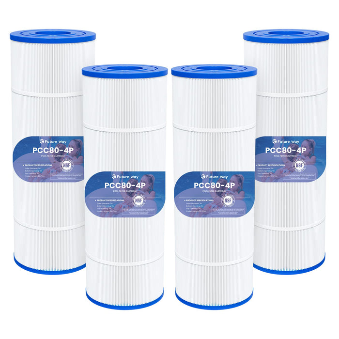 Future Way CCP320 Pool Filter Cartridges Replacement for Pentair Clean & Clear Plus 320, Replace Pleatco PCC80-PAK4, Pentair R173573, 160340, 320 sq.ft, 4 Pack