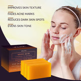 VALITIC Kojic Acid Vitamin C and Retinol Soap Bars with Turmeric for Dark Spot - Original Japanese Complex Infused with Collagen, Hyaluronic Acid, and Vitamin E (3 Pack)