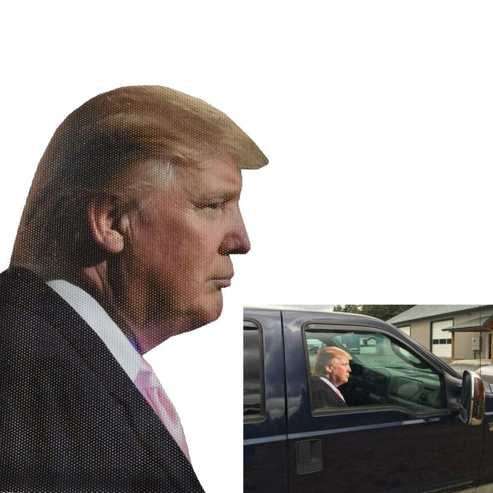 Toogod Trump Car Sticker Window Decal Rider Window Cling Automotive Decals for Vehicles(for Passenger/Right Side)