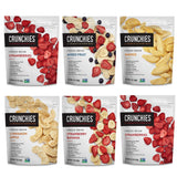 Crunchies Freeze-Dried Fruits, 100% All Natural Crispy Fruit, Non GMO and Kosher, Resealable Freeze Dried Fruit Snack Packs, Pack of 6 (Variety Gift Pack)