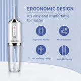 Water-Flosser-Cordless-Teeth-Cleaner MAKJUNS Water Dental Flosser with 3 Modes 4 Jets Rechargeable IPX7 Waterproof Dental Oral Irrigator for Travel Home Braces(Luxury White)