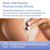 Biodermis Epi-Derm Areopexy Silicone Scar Sheets for Breast Augmentation, Professional Scar Patches in Lollipop Configuration, Ideal for Lejour Technique, Cut-to-Size, Pair - 1 Pair, Natural