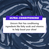 Lime Crime Full Coverage Unicorn Hair Dye, Blue Smoke - Damage-Free Semi-Permanent Hair Color Conditions & Moisturizes - Temporary Hair Tint Kit Has A Sugary Citrus Vanilla Scent - Vegan