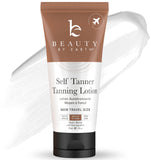 Tanning Lotion Self Tanner - With Natural & Organic Ingredients, Travel Size Self Tanning Lotion, Non Toxic Gradual Tanning Lotion, Sunless Tanning Lotion for Fake Tan for Women & Men, Medium to Dark