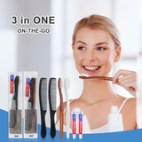 Gisdo 50 Pcs Disposable Toothbrushes with Toothpaste and Comb Individually Wrapped,10g Travel Toothpaste,7inch Black Hair Comb,Bulk Toothbrush for Hotel,AirBnb,Shelter,Charity