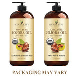 Handcraft Blends USDA Organic Jojoba Oil - 16 Fl Oz - 100% Pure and Natural - Premium Grade Oil for Skin and Hair - Anti-Aging Oil - Cold-Pressed and Hexane-Free