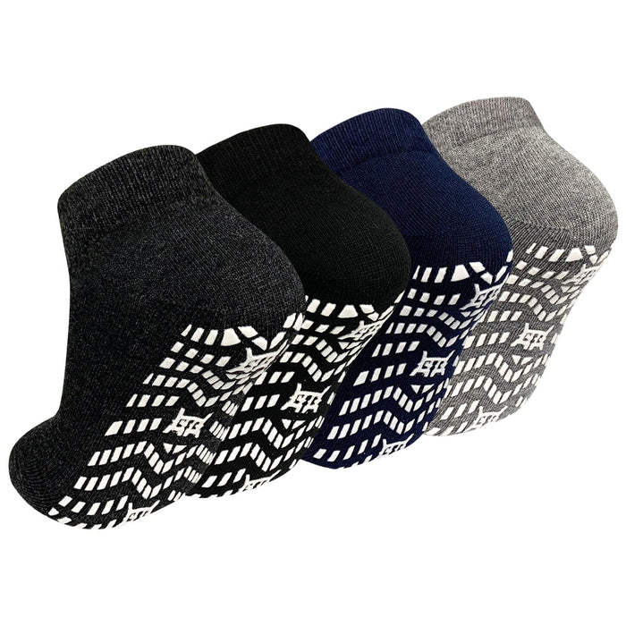 ZAKASA Non Slip Grip Socks for Men Non Skid Grippy Socks Anti Slip Gripper Socks for Elderly Hospital Yoga