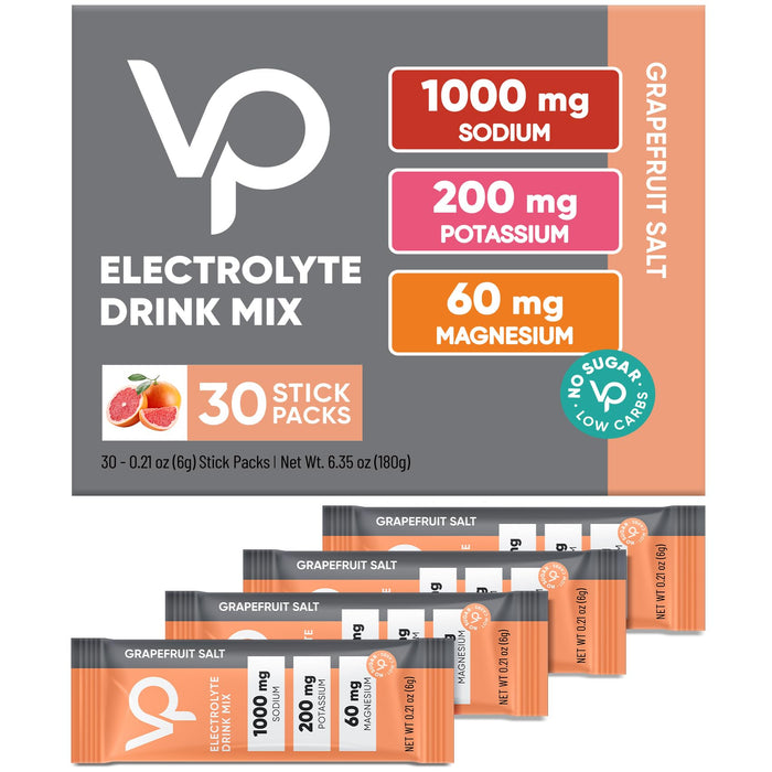 Venture Pal High Sodium Sugar Free Electrolytes Powder Packet - Hydration Packets with Sodium, Potassium & Magneisum | Zero Calories | Vegan | Keto & Paleo Friendly Electrolyte Drink Mix | 30 Stick