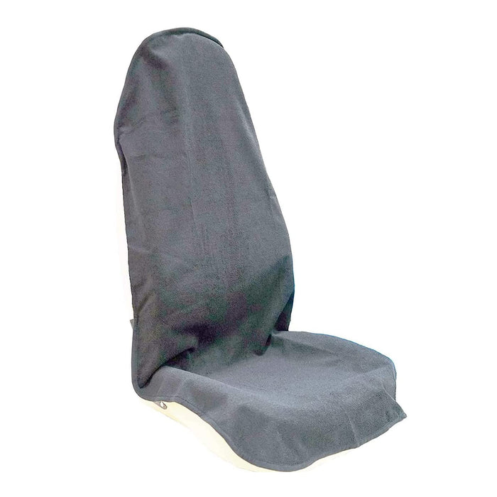 LoyaGour Car Seat Cover Protector Front Seats,for Gym Workout,Running,Swimming,Beach and Hiking,Waterproof Sweat Towel Bucket Seat Covers for Cars SUV Trucks (Grey, 1Pcs)