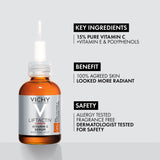 Vichy Anti-Aging Duo - Serum Skin Care Set with Vitamin C Serum & Surpreme Hyaluronic Acid Serum for Face