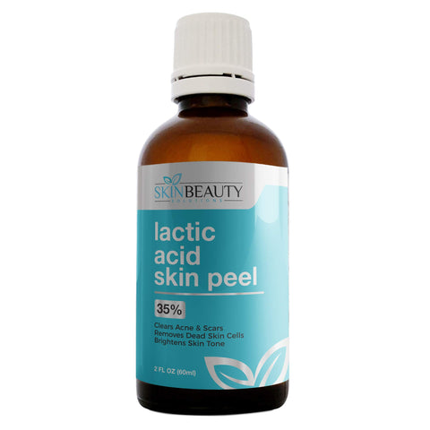 LACTIC Acid 35% Skin Chemical Peel- Alpha Hydroxy (AHA) For Acne, Skin Brightening, Wrinkles, Dry Skin, Age Spots, Uneven Skin Tone, Melasma & More (from Skin Beauty Solutions) - 2oz/ 60ml