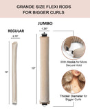 Jumbo Heatless Hair Curlers for Long Hair Overnight Wavy Hair Curlers Blowout Rods Heatless Curls Curling Headband No Heat Hair Rollers for Long Hair Volume Blow Out Women Hair Waver Tool Cream