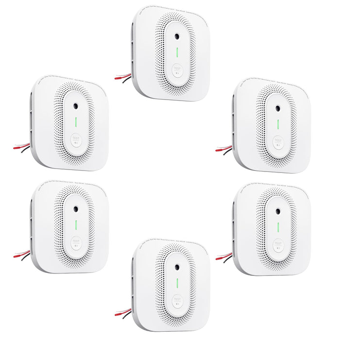 X-Sense Smoke Detector Carbon Monoxide Detector Combo Hardwired with Voice Location, Hardwired Interconnected Smoke and Carbon Monoxide Detector, Model XP02-AR, 6-Pack