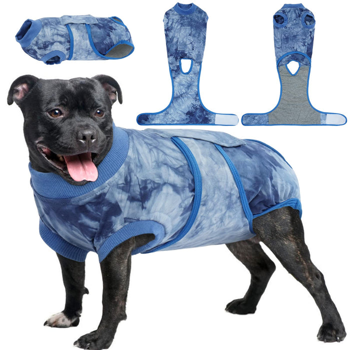 Kuoser Dog Recovery Suit for Male Female Dogs, Soft Dog Surgical Suit, Tie Dye Dog Onesie Bodysuit After Surgery, Pet Spay Suit Neuter Suits Alternative to Cone E-Collar, Puppy Anti Licking Shirt