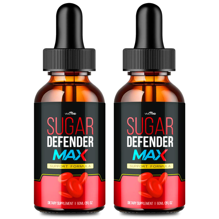 VIVE MD Sugar Defender Drops Max - Sugar Defender 24 Drops Max - Sugar Defender Drops Reviews, Sugar Defender Liquid, Sugar Defender Supplement Advanced Formula (2 Pack)