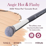 BK BEAUTY BRUSHES - ANGIE HOT & FLASHY A506 CONCEALER - Viral "Kitten Paw" Face Brush - Under-Eye Concealing and Contouring - Makeup Brushes