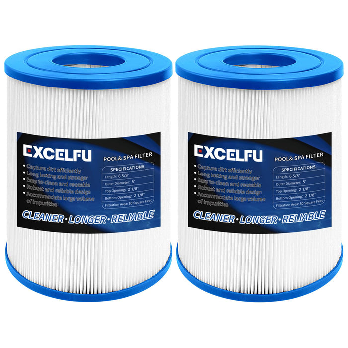 EXCELFU Spa Filter Replaces PRB25SF, Unicel C-4405, Marquis 20342, Filbur FC-2387, PRB25SF-PAIR, Rainbow DSF 50, R172464, APCC7062, CMP 25392-000-100, 17-2464, 817-5010 Hot Tub Filter 2 Pack