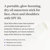 Supergoop! Glow Stick, 0.7 oz - SPF 50 PA++++ Dry Oil Sunscreen Stick for Face & Body - Brightens & Hydrates for a Healthy Glow - Mess-Free, Travel-Friendly SPF