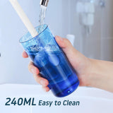 Water Dental Flosser Cordless for Teeth: Portable Oral Irrigator Rechargeable Collapsible Travel Teeth Cleaner with Case, 4 Modes with DIY, 5 Jet Tips, IPX7 Waterproof for Teeth Cleaning