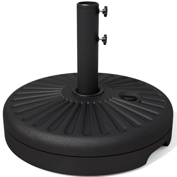JEAREY 81.5lb Max Capacity Patio Umbrella Stand, Outdoor Umbrella Base Water Filled Stand, Heavy Duty Market Umbrella Holder for Patio, Deck, Poolside (Black)