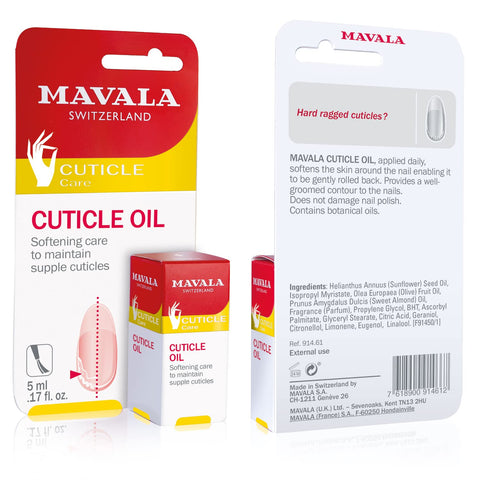 MAVALA Cuticle Oil Nail Care | Sulfate & Paraben Free | Cuticle Softener | Moisturizes Nail Bed | Improve Nail Appearance | Encourage Nail Growth | 0.17 Ounce