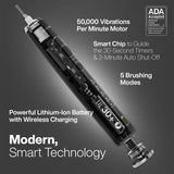 Aquasonic Black Series PRO – Ultra Whitening Toothbrush w UV Sanitizing Base – 5 Modes & Smart Timers – Premium Travel Case – Power Toothbrush – ADA Approved Toothbrush