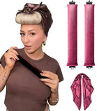 Heatless Hair Curlers Curling Set Overnight Non Heat Hair Curlers Blow Out Foam Hair Rollers Set to Sleep for Blowout Long Hair Silk Head Hair Wrap for Sleeping Heatless Curls Headband Sonic Pink