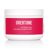 oVertone Haircare Color Depositing Conditioner - 8 oz Semi-permanent Hair Color Conditioner With Shea Butter & Coconut Oil - Extreme Silver Temporary Cruelty-Free Hair Color (Extreme Pink)