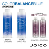 Joico Color Balance Blue Shampoo | For Lightened Brown Hair | Eliminate Brassy Orange Tones | Boost Color Vibrancy & Shine | UV Protection | With Rosehip Oil & Green Tea Extract | 33.8 Fl Oz