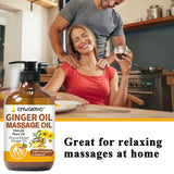 2 Pack Ginger Oil Lymphatic Drainage Massage,Belly Drainage Ginger Oil-Warming Tired Sore Muscle Ginger Massage Oils With Natural Arnica Extract,Grapeseed Oil,Vitamin E Massage Oil for Massage Therapy