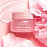 LANEIGE Bouncy & Firm Eye Brightening Sleeping Mask: Peony, Collagen Complex, Depuff, Dark Circle, Hydration, Cooling