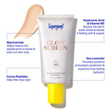 Supergoop! Glowscreen (SPF 40) - 0.5 fl oz, Pack of 2 - Glowy Primer + Broad Spectrum Sunscreen - Helps Filter Blue Light - Boosts Hydration with Hyaluronic Acid, Vitamin B5 & Niacinamide