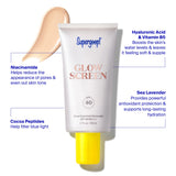 Supergoop! Glowscreen (SPF 40) - 0.5 fl oz - Glowy Primer + Broad Spectrum Sunscreen - Adds Instant Glow - Helps Filter Blue Light - Boosts Hydration with Hyaluronic Acid, Vitamin B5 & Niacinamide