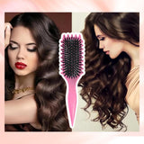 Curl Defining Brush, Curly Hair Brush Curl Brush for Curly Hair, Curl with Prongs Define Styling Brush, Shaping and Defining Curls For Women Men Less Pulling and Curl Separation (Rose)