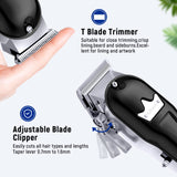 Ufree® Hair Clippers for Men Professional, Beard Hair Trimmer, Cordless Barber Clippers Supplies, Hair Cutting Kit, T Liners Edgers Clippers, Mens Grooming Kit, Birthday Gifts for Men Women, Black
