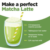 UVERNAL Organic Matcha Green Tea Powder - 100% Pure Matcha for Smoothies Latte and Baking Easy to Mix - 4oz