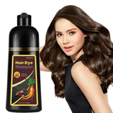 Dark Coffee Hair Dye Shampoo for Gray Coverage, Herbal Hair Color Shampoo Works in Minutes, Brown Hair Shampoo for All Hair Types, Long Lasting Shampoo Hair Dye 16.90 Fl Oz