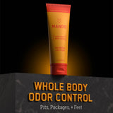 Mando Odor Shield Body Wash - 24 Hour Odor Control - Removes Odor Better than Soap - SLS Free, Paraben Free, Skin Safe - 8.5 Ounce (Bourbon Leather)