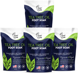 Tea Tree Oil Foot Soak with Epsom Salts- for Foot Pain, Soreness, Athletes Foot, Odors, Toe Nail Fungus, Fungal, Calluses Made in USA - 4 Pack